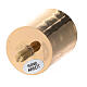 Socket for candle holder of gold plated brass 1 1/2 in s2