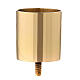 Screw socket for candlestick in gold plated brass 2 in s1