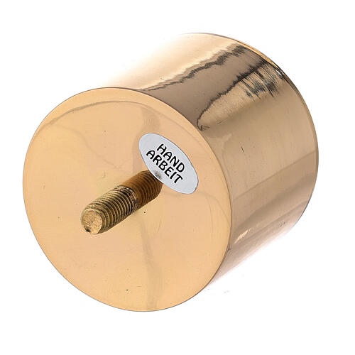 Screw candle socket 2 1/2 in gold plated brass 2