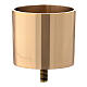 Screw candle socket 2 1/2 in gold plated brass s1