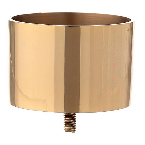 Golden brass candle casing, 8 cm 1