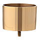 Golden brass candle casing, 8 cm s1
