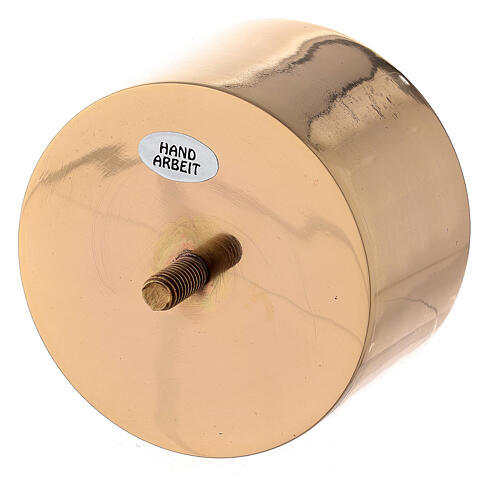 Screw-on socket for golden brass candlestick, 9 cm 2