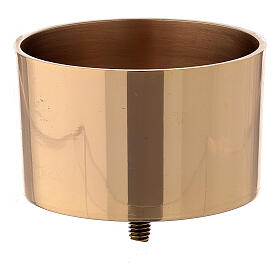 Candlestick screw socket 3 1/2 in gold plated brass