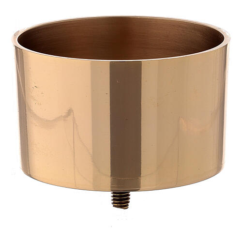 Candlestick screw socket 3 1/2 in gold plated brass 1
