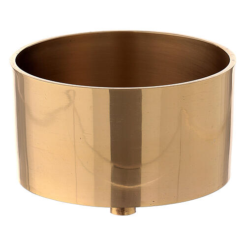 Golden brass screw-on candle casing, 10 cm 1