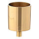 Golden brass candle holder with screw, 5 cm s1