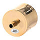 Candle socket 2 1/2 in gold plated brass with screw s2