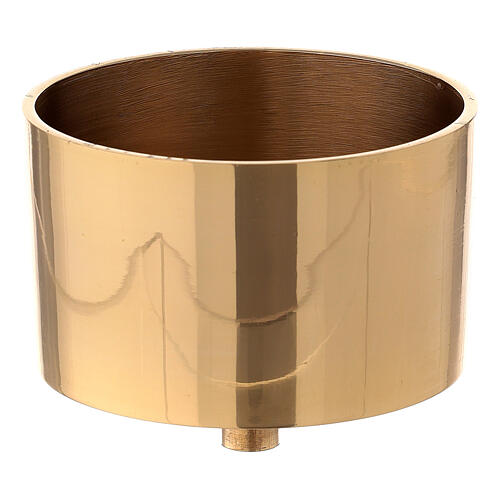 Golden brass candle holder, 9 cm 1