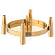 Candlestick with spike polished gold plated brass 4 in s2