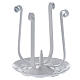 Ornate white iron candle holder for 3-5 cm candles s2