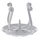 Decorated candle holder, white metal, 3-5 cm candle s1