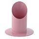 Porta-vela metal cor-de-rosa pastel vela 4 cm s1