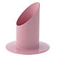 Pastel pink candle holder 4 cm iron  s2