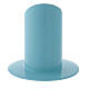 Candle holder of pastel light blue metal, 4 cm candle s3