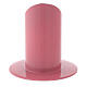 Metal candle holder, raspberry colour, slanted cut, 4 cm s3