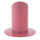 Portacandela rosa lampone ferro taglio obliquo 4 cm s3