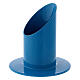 Bougeoir bleu électrique métal diamètre 4 cm s2
