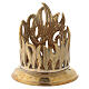 Brass golden flames case candle holder 7 cm s1