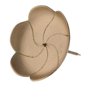 Lotusförmiger Adventsdorn aus gebürstetem Messing, 10 cm