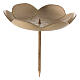 Porta-vela flor de lótus para Advento com pino, latão opaco diâmetro 10 cm. s1