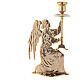 Angel-shaped candlestick of gold plated brass, 6x9x2.5 in s1