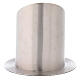 Candle holder with satin silver brass base 10 cm s3