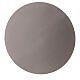 Piattino d 14 cm tondo acciaio inossidabile opaco portacandele s1