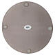 Piattino d 14 cm tondo acciaio inossidabile opaco portacandele s2