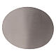 Oval plate for candles, matte stainless steel, 10x8 cm s1
