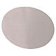 Oval candle plate in matt stainless steel 13.5x10 cm s1
