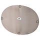Piatto acciaio inox lucido ovale portacandele 20,5x14 cm s2