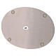 Stainless steel oval plate for candles, mat finish, 20.5x14 cm s2