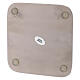 Piattino acciaio inossidabile portacandele lucido 12x12 cm s2