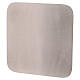 Square plate candle holder matte stainless steel 14x14 cm s1
