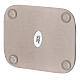 Piattino rettangolare portacandela acciaio inox opaco 10x8 cm    s2