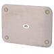 Piatto portacandele acciaio inossidabile rettangolare lucido 17x12 cm s2