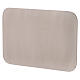 Assiette bougeoir rectangulaire acier mat 17x12 cm s1