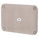 Piatto portacandele acciaio inox rettangolare opaco 17x12 cm  s2