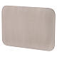 Candle plate rectangular matte stainless steel 17x12 cm s1