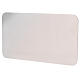 Polished candle plate, stainless steel, rectangular shape, 30x16 cm s1