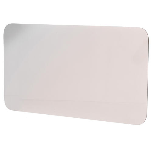 Piatto portacandela lucido acciaio inox rettangolare 30x16 cm 1