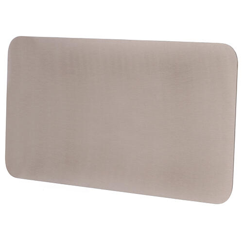 Rectangular plate for candles, opaque stainless steel, 30x16 cm 1