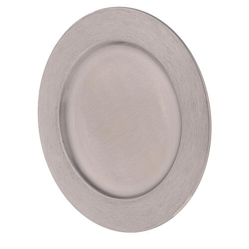 Talerzyk pod świeczki stal inox matowa śr. 14 cm 1