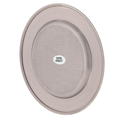 Talerzyk pod świeczki stal inox matowa śr. 14 cm 2