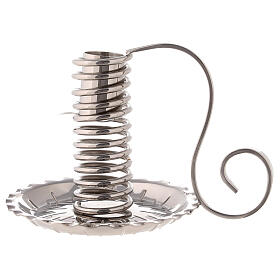 Spiral silver-plated candleholder, 3 cm diameter