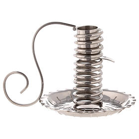 Silver spiral candle holder d. 3 cm