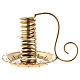 Golden brass spiral candle holder H 12 cm s1