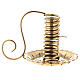 Golden brass spiral candle holder H 12 cm s2