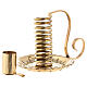 Golden brass spiral candle holder H 12 cm s3